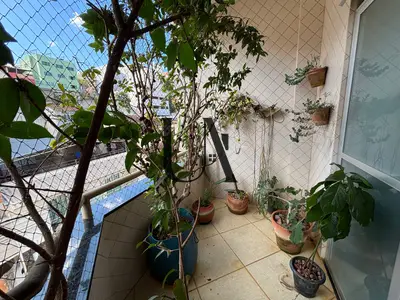 Sacada do penthouse de 3 quartos à venda no Fátima, em Viçosa/MG.
